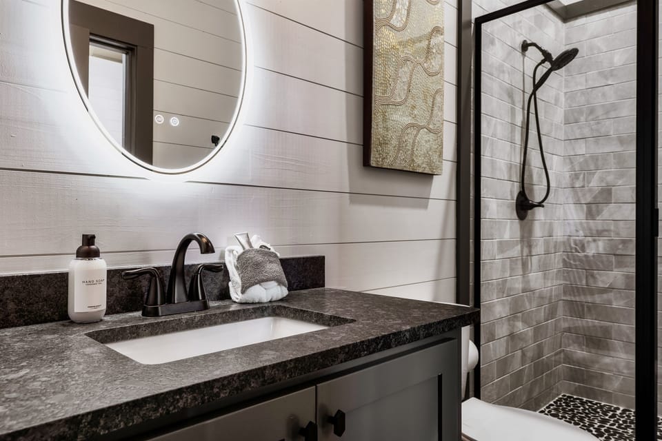Main level shared bathroom
