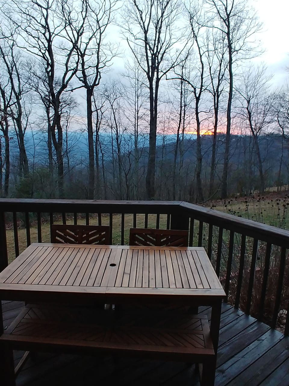 Perhaps you'll enjoy your morning coffee here on the deck...