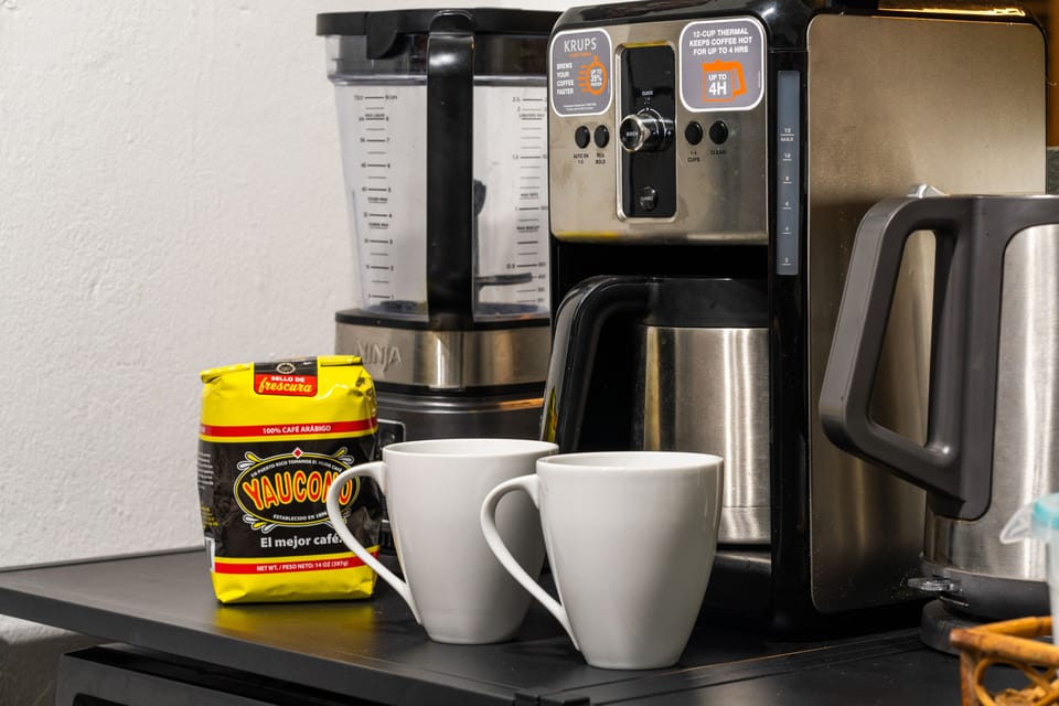 There's also space to make a cup of coffee.