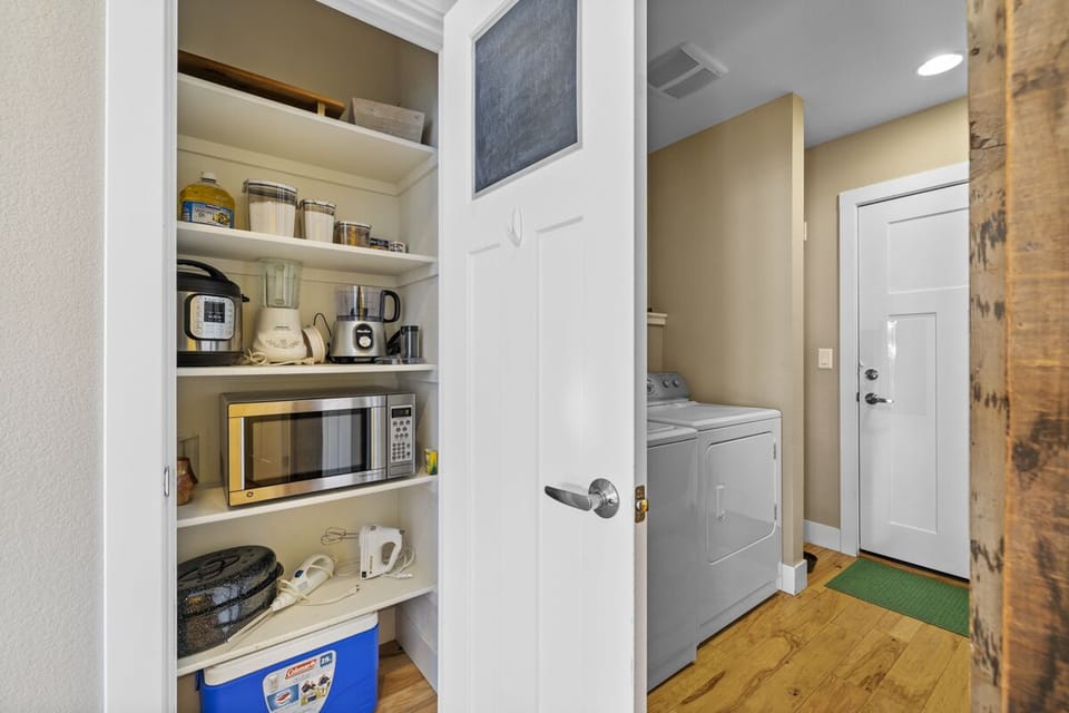 Pantry stocked with staples