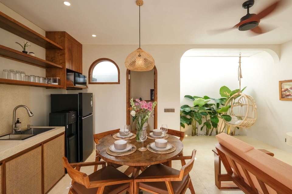 Villa, 2 Bedrooms | Private kitchen | Fridge, microwave, stovetop, coffee/tea maker