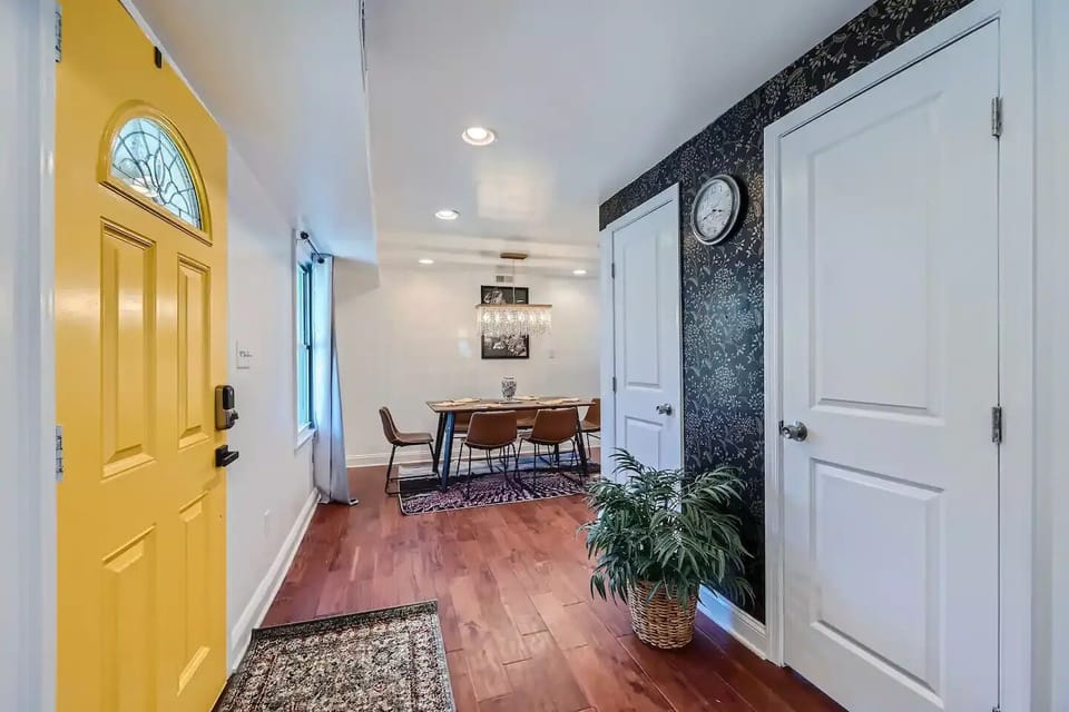 Dining area on the right of the property upon entering the door