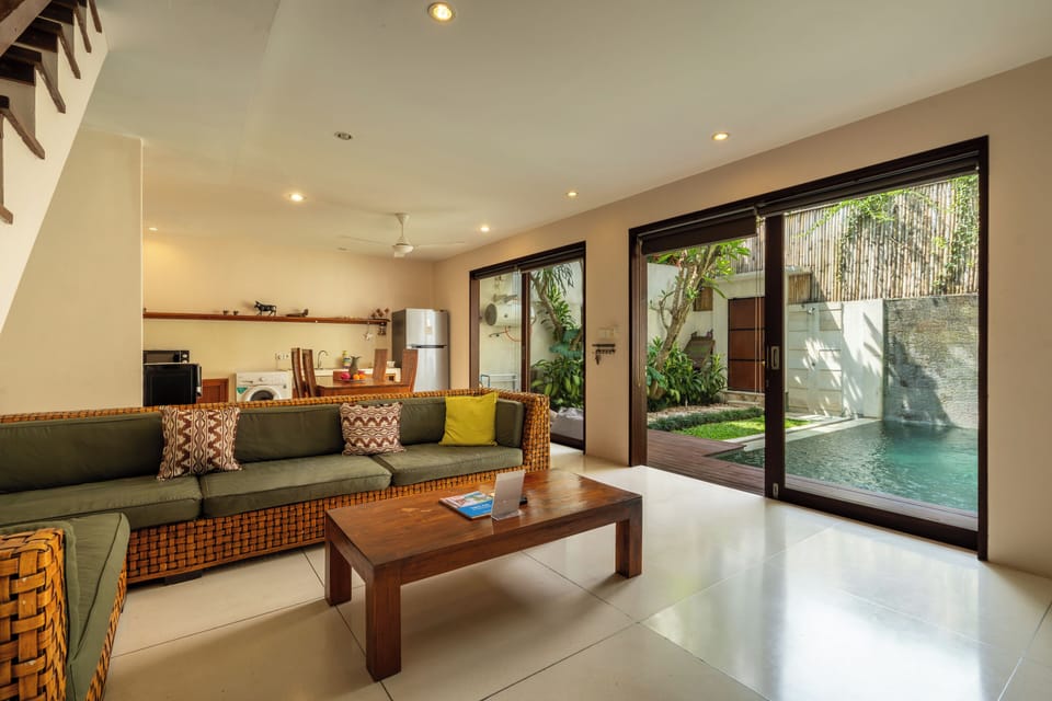 Villa | Living room | 24-inch flat-screen TV with cable channels