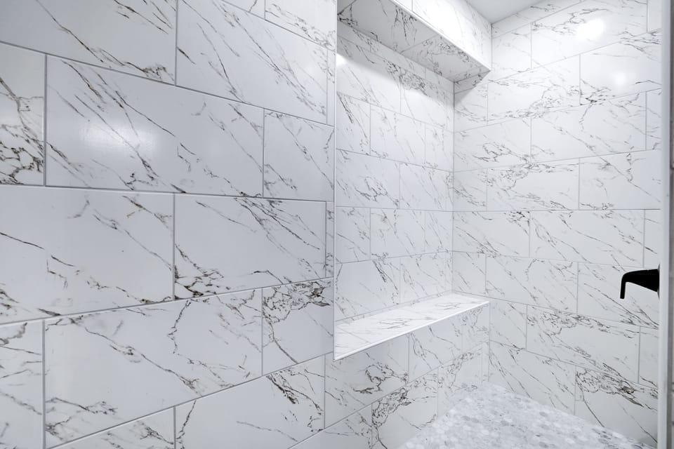Huge shower.