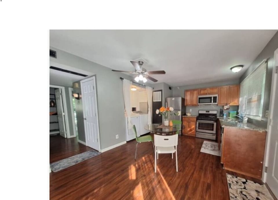 living room + kitchen area