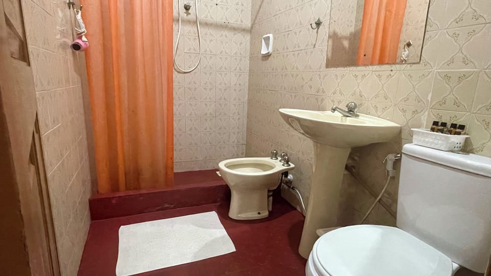Classic double room with private bathroom | Bathroom | Shower, rainfall showerhead, designer toiletries, hair dryer