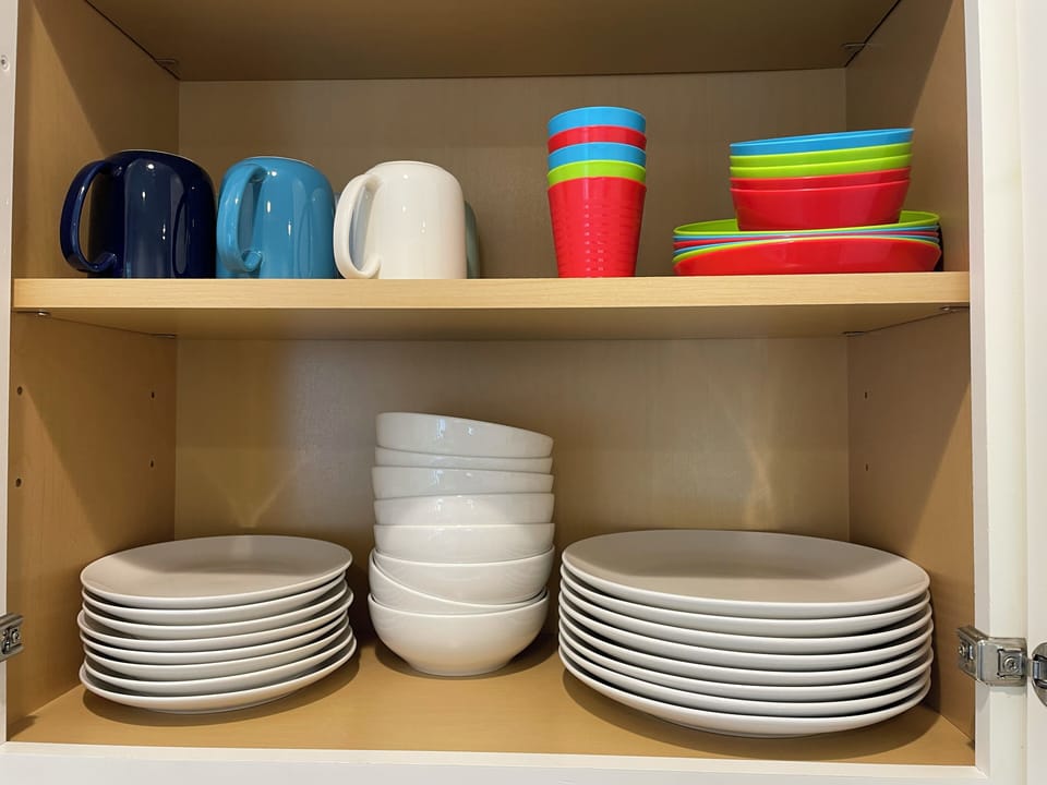 Plates, bowls and cups for adults and children