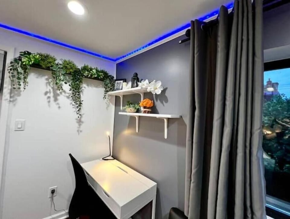You can work here with dedicated workspace for working, high-speed WiFi internet