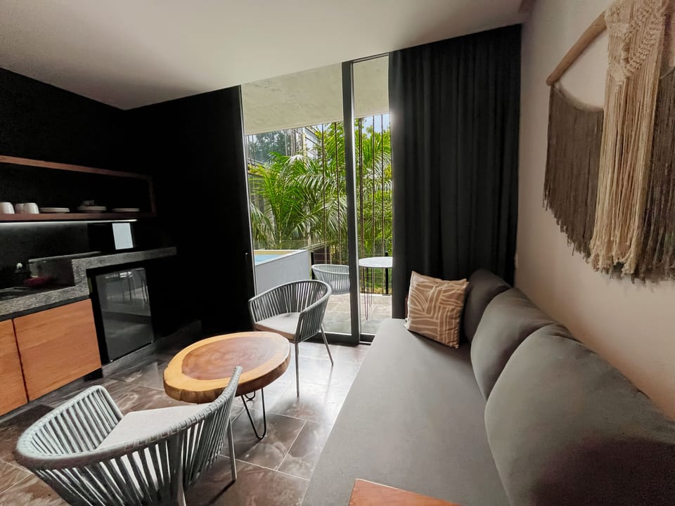 Unwind in absolute comfort on this plush sofa bed.