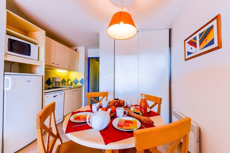 Settle into the dining area and enjoy a nice meal.