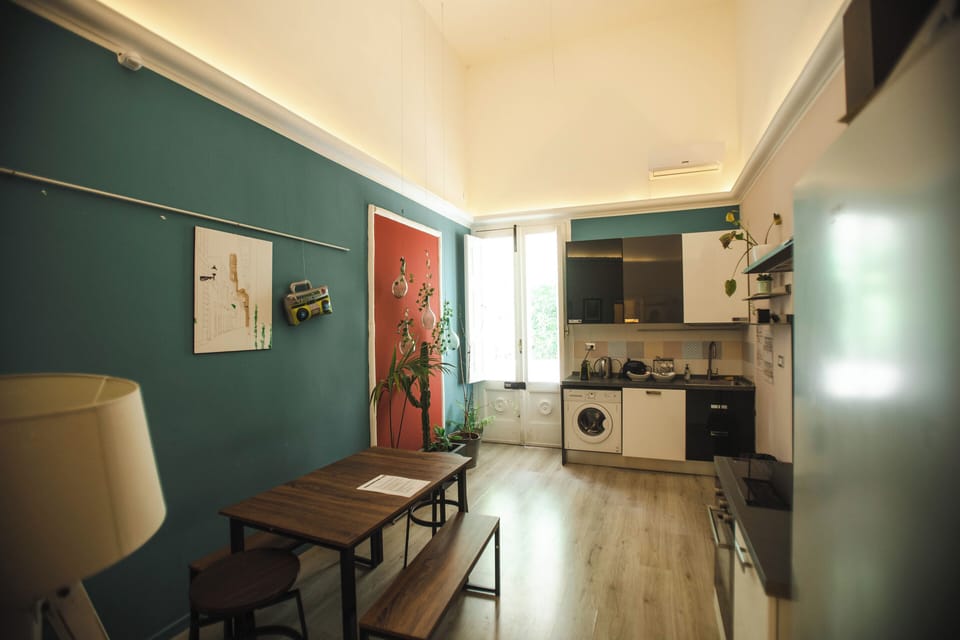 Shared fridge, espresso maker, coffee/tea maker, electric kettle