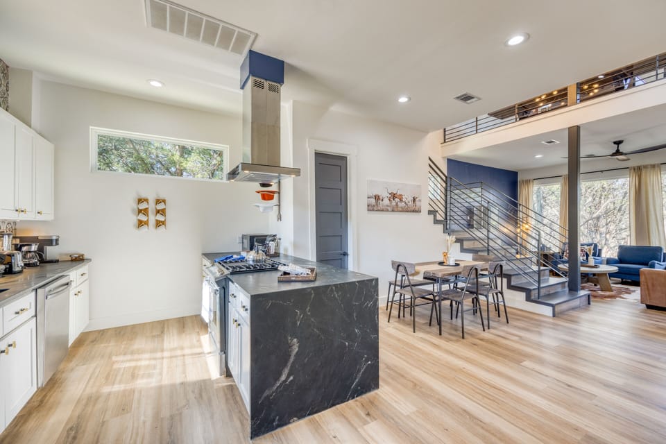 Open kitchen.