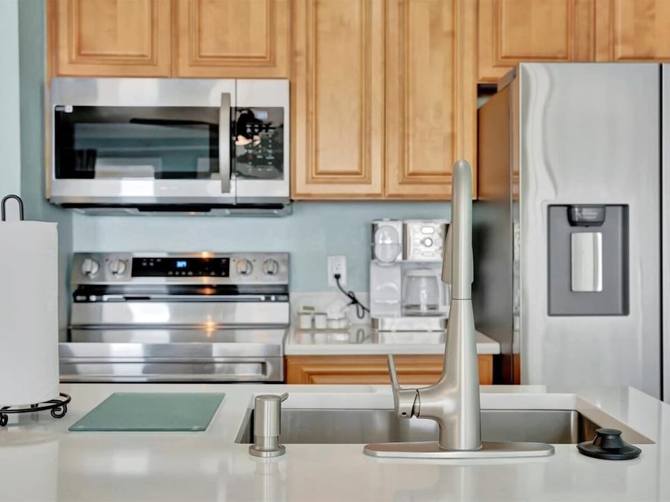 Fuel your adventures! Our bright and functional kitchen is ready for all your cooking needs