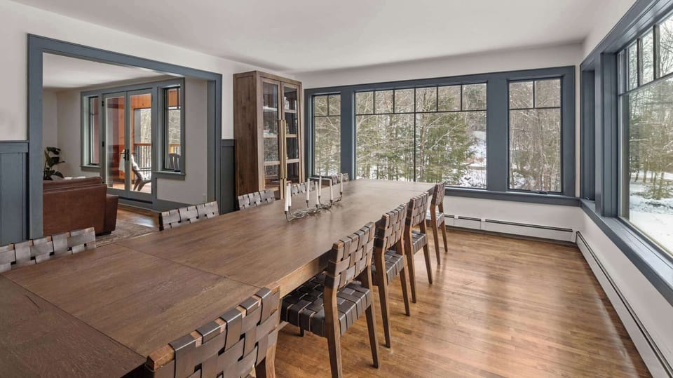 Open Concept Dining Area | Long Farmhouse Table | Seats 12+ | Second Floor
