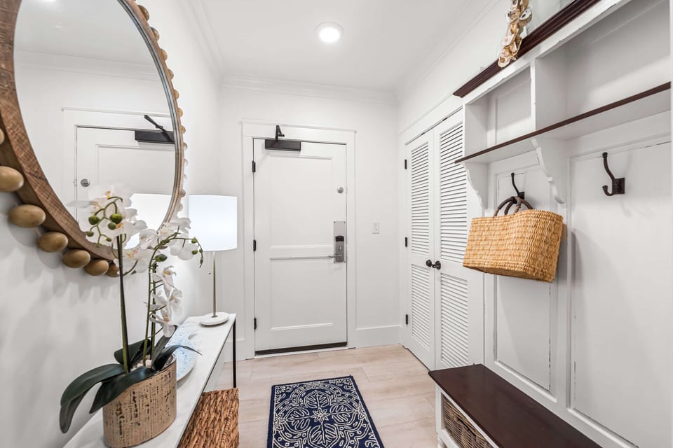 Entryway with storage for your beach supplies