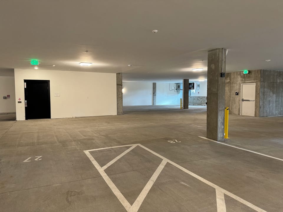 Garage and elevator