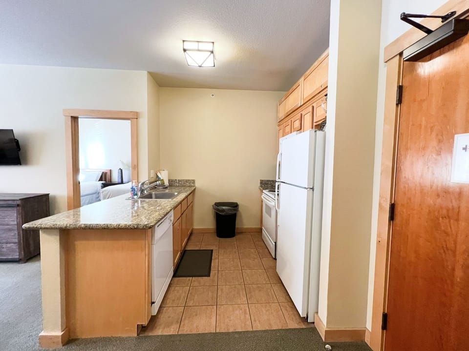 Open kitchen.