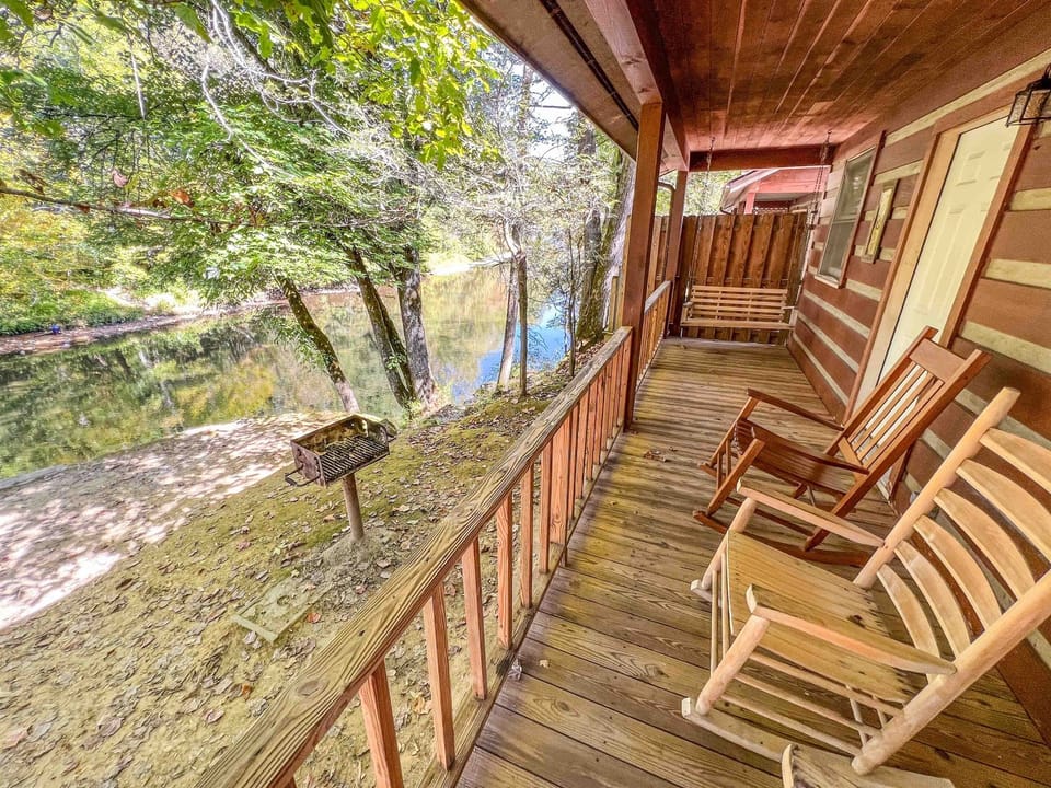 Front Porch overlooking Oconaluftee River