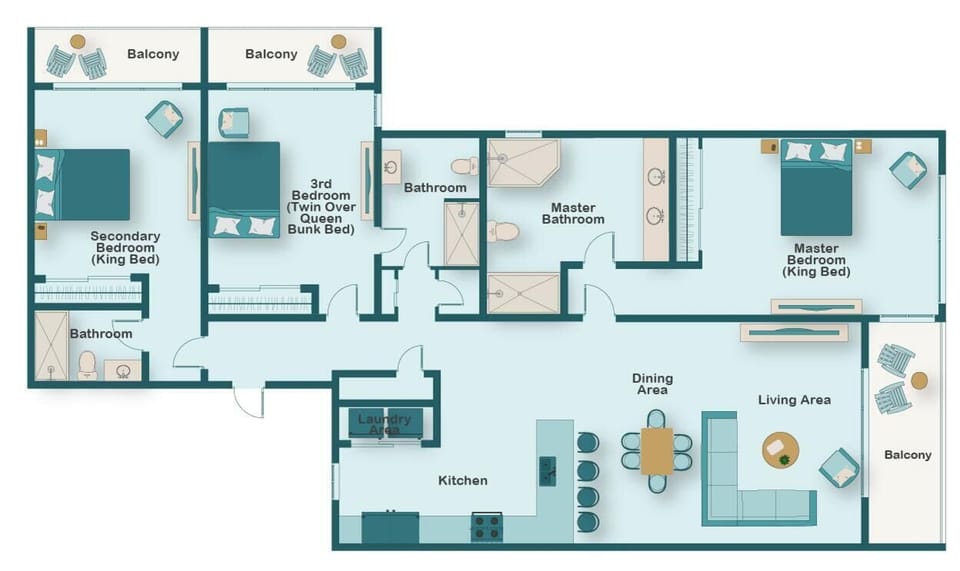 Floor plan for Hidden Dunes 1601