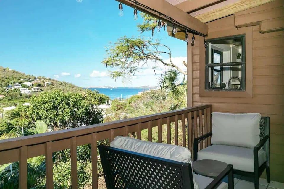 Enjoy breathtaking views from our cozy patio – your perfect spot to unwind.