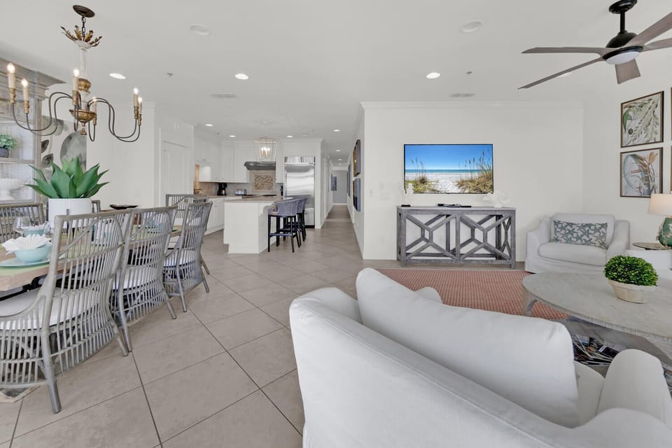 Facing the Kitchen and Dining Rooms