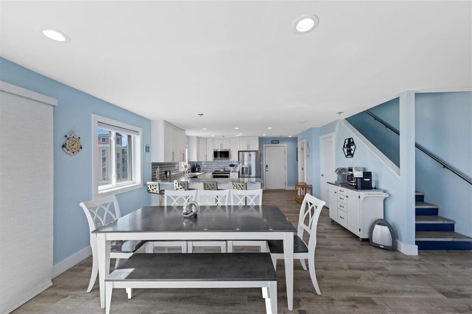 Enough room for the entire family at this dining room table.