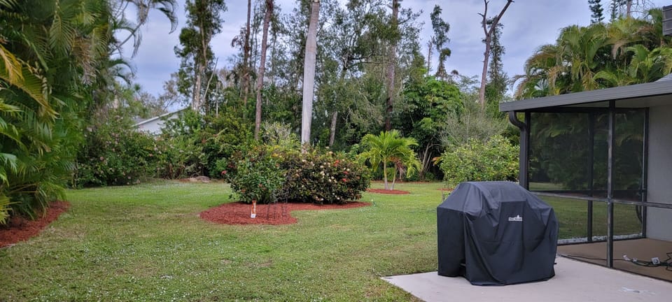 Backyard picture - lanai + barbeque