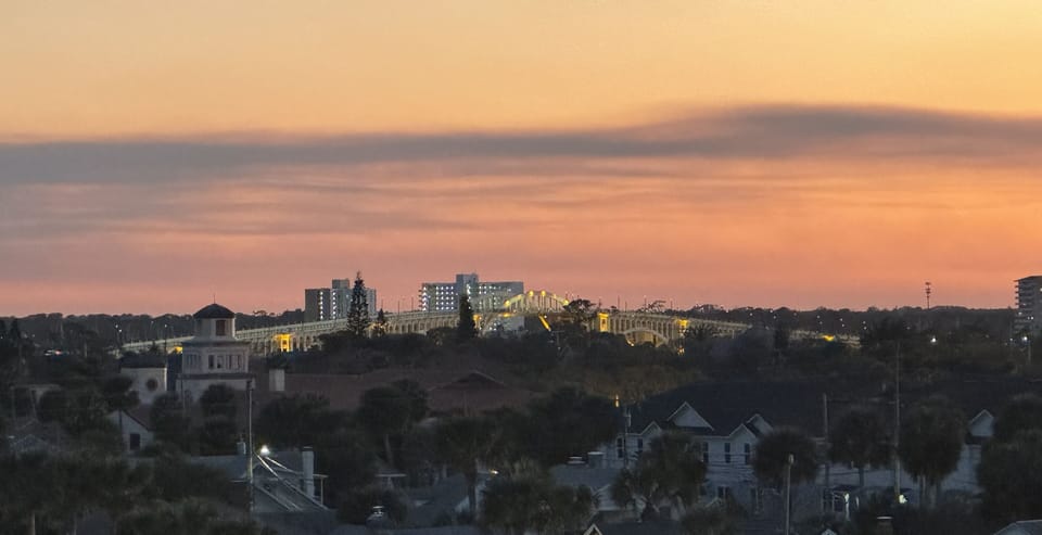 The sunset view of the city from the balcony of E Orange Ave #nofilterrequired