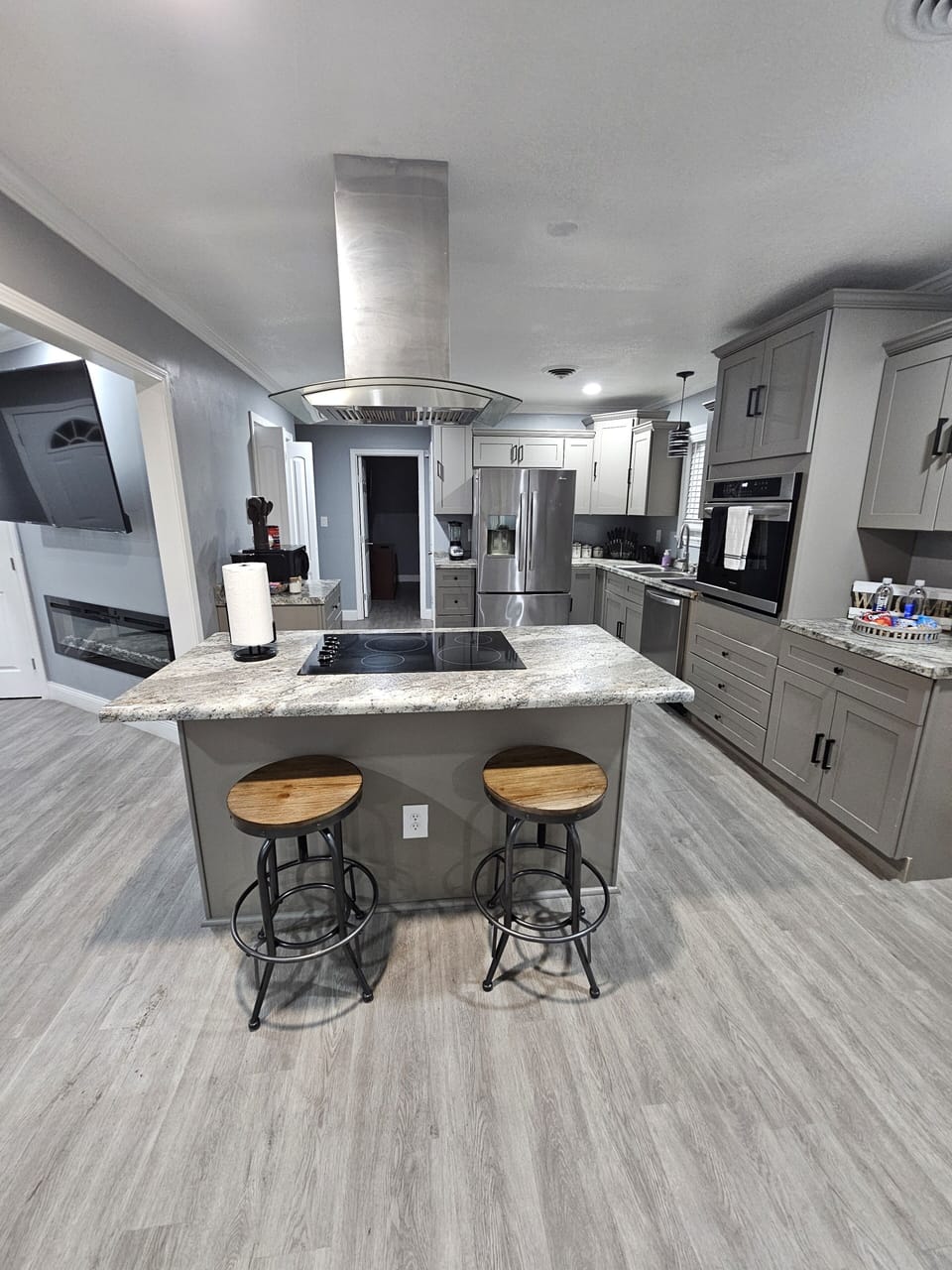 Island cooktop/counter