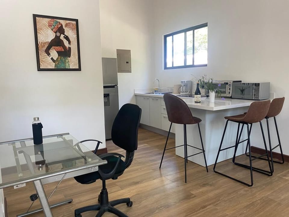 Basic Apartment | Private kitchen | Full-size fridge, microwave, oven, coffee/tea maker