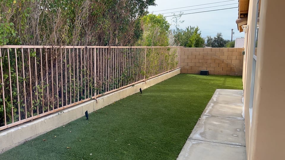 Side Yard View with Turf