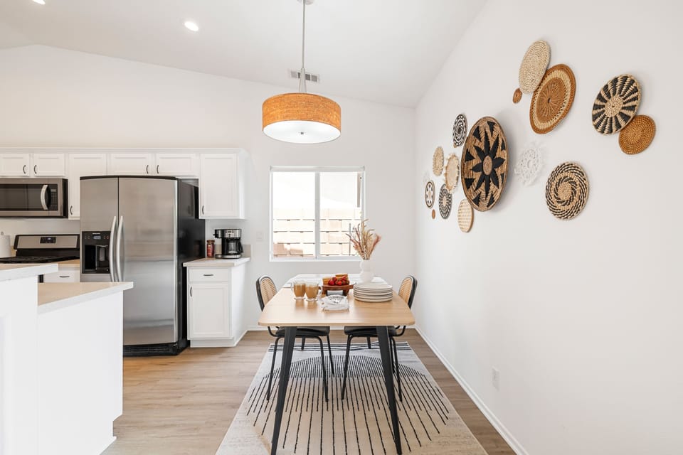 Breakfast nook near the kitchen.