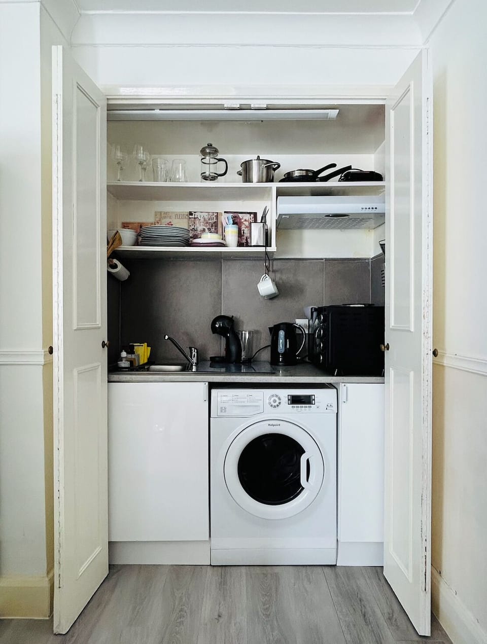 Your own washer-drying machine, over counter oven & Gusto coffee machine