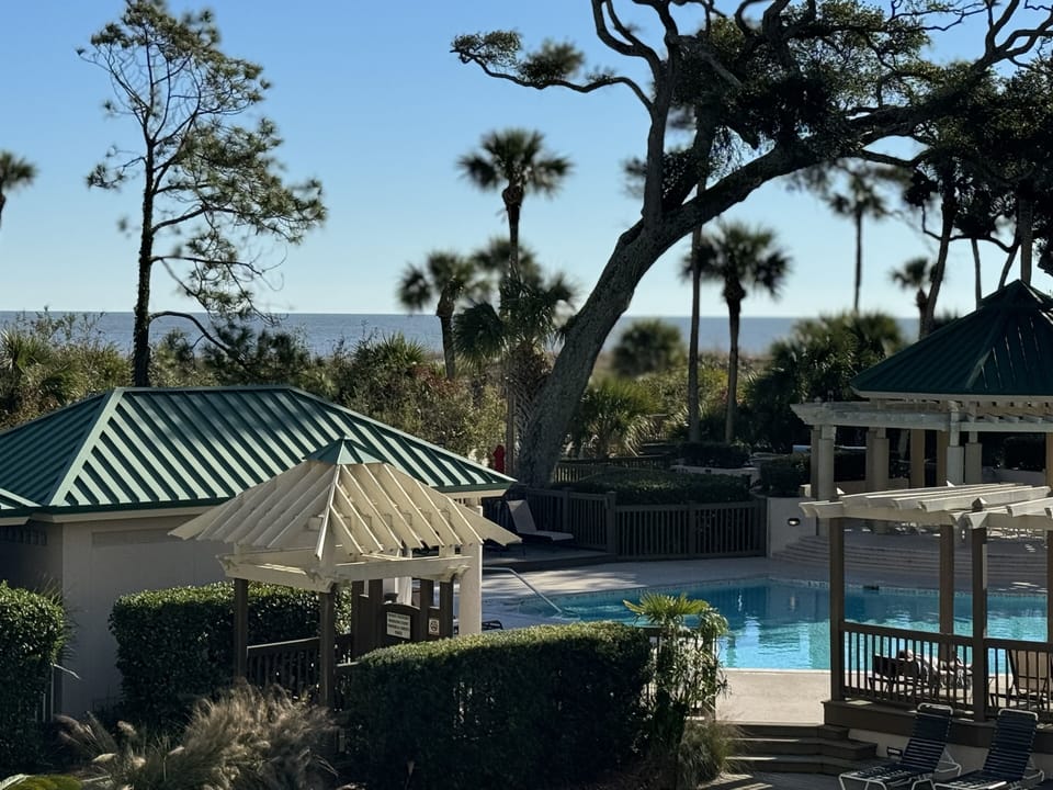 view from master bedroom and deck
