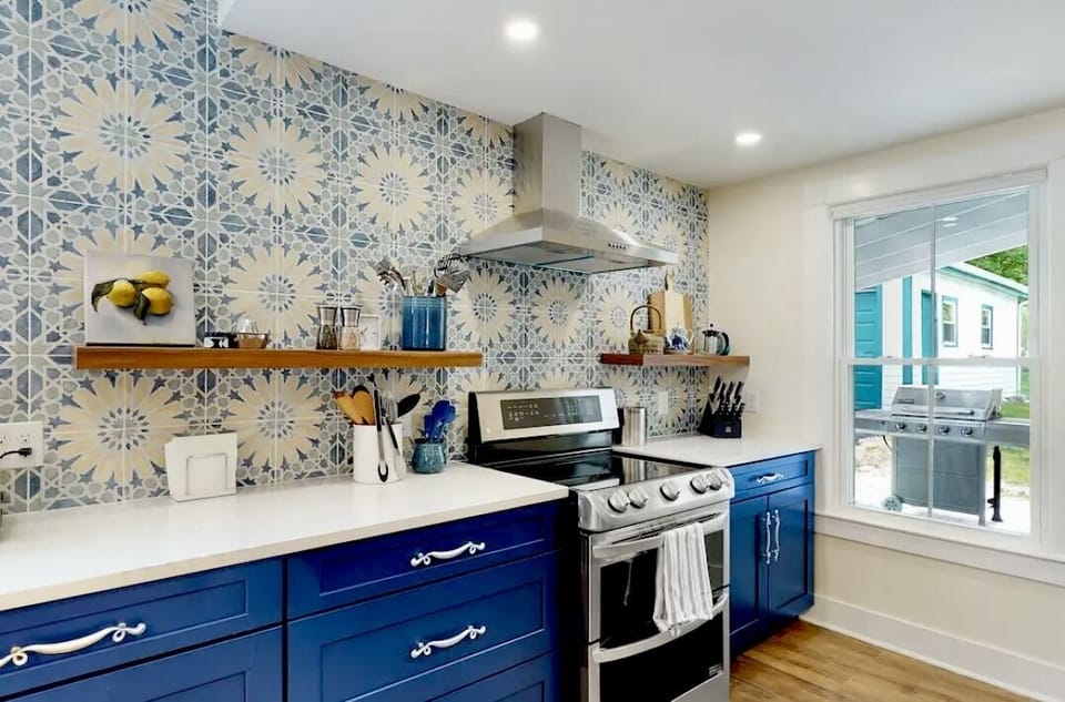Fully stocked kitchen with everything you need for meal preparation