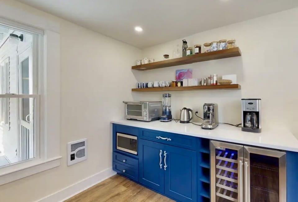 Coffee Station and Wine Fridge