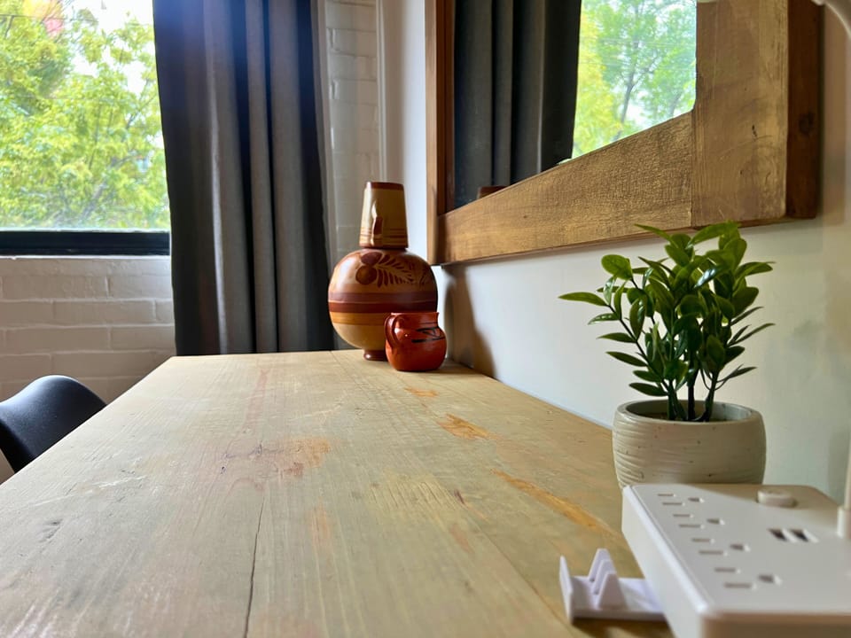 City Double Room, 1 Double Bed, Shared Bathroom | Desk, laptop workspace, WiFi (free), individually decorated
