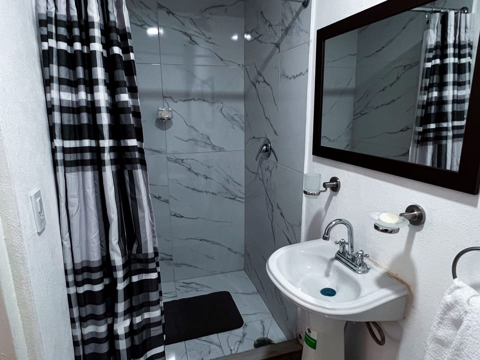 Standard Double Room | Bathroom | Shower, free toiletries, towels, soap