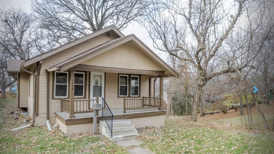 Outside with porch