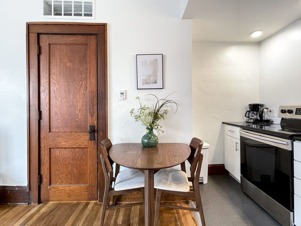 Table for 2 - ready for work or meals