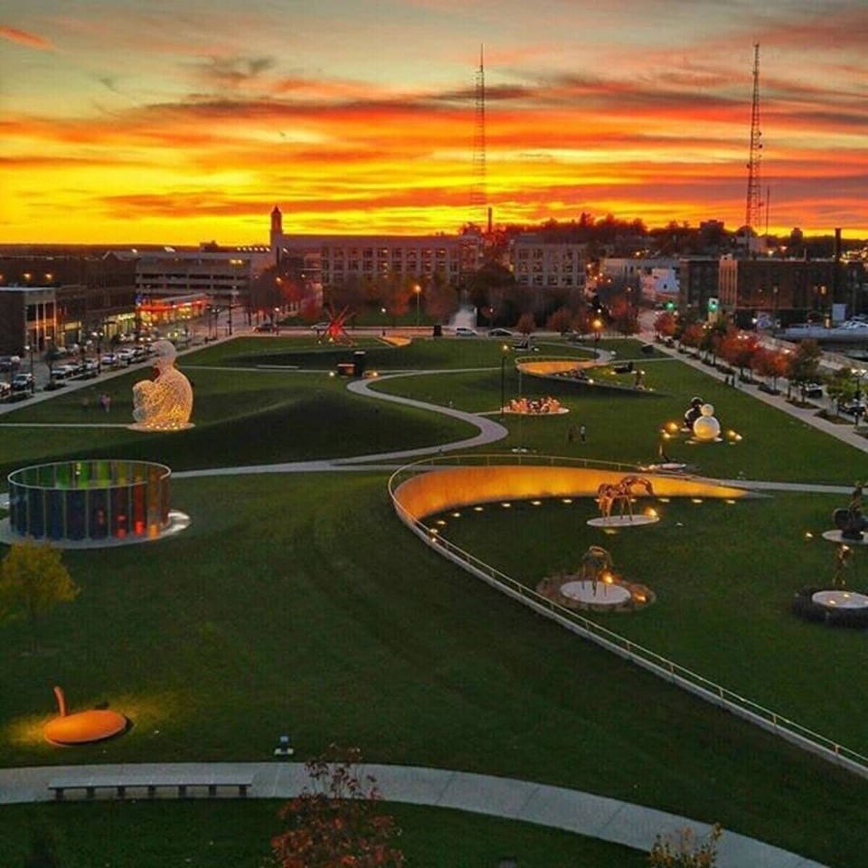 Right across the street from Papajohn Sculpture park