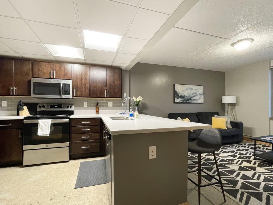 Full kitchen ready for whipping up meals or snacks