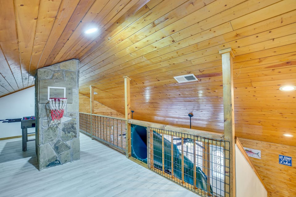 Loft Game Room | 2nd Floor | Slide Entrance | Mini Basketball Goal