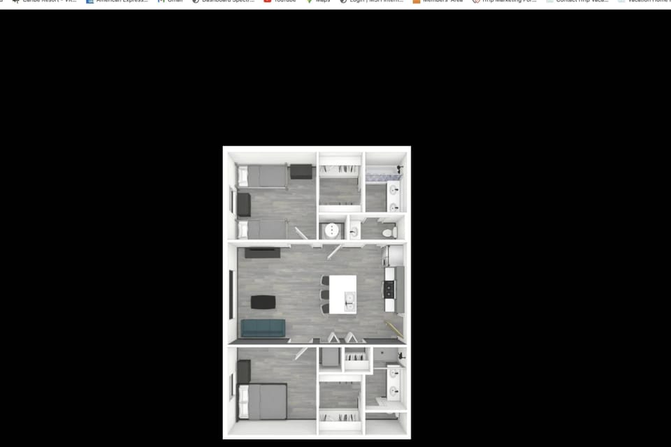 Floor plan of 2 bedroom!