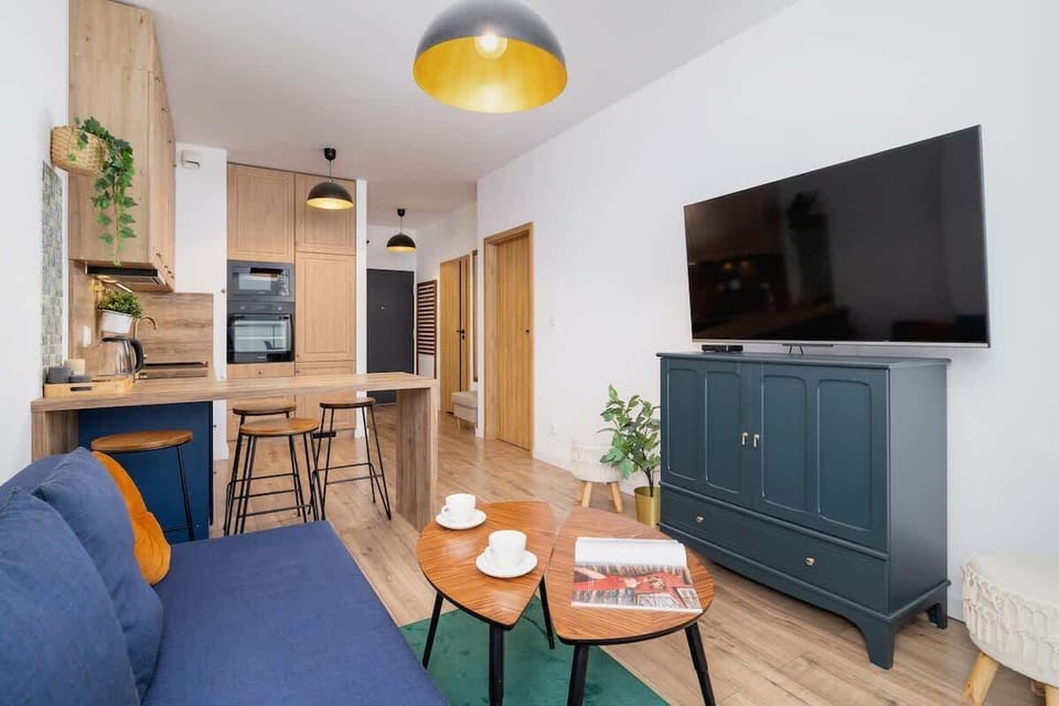 Living room with an access to the balcony