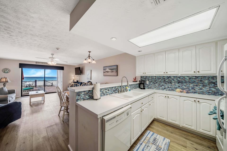 The fully equipped kitchen has everything you need to prepare meals for family & friends.