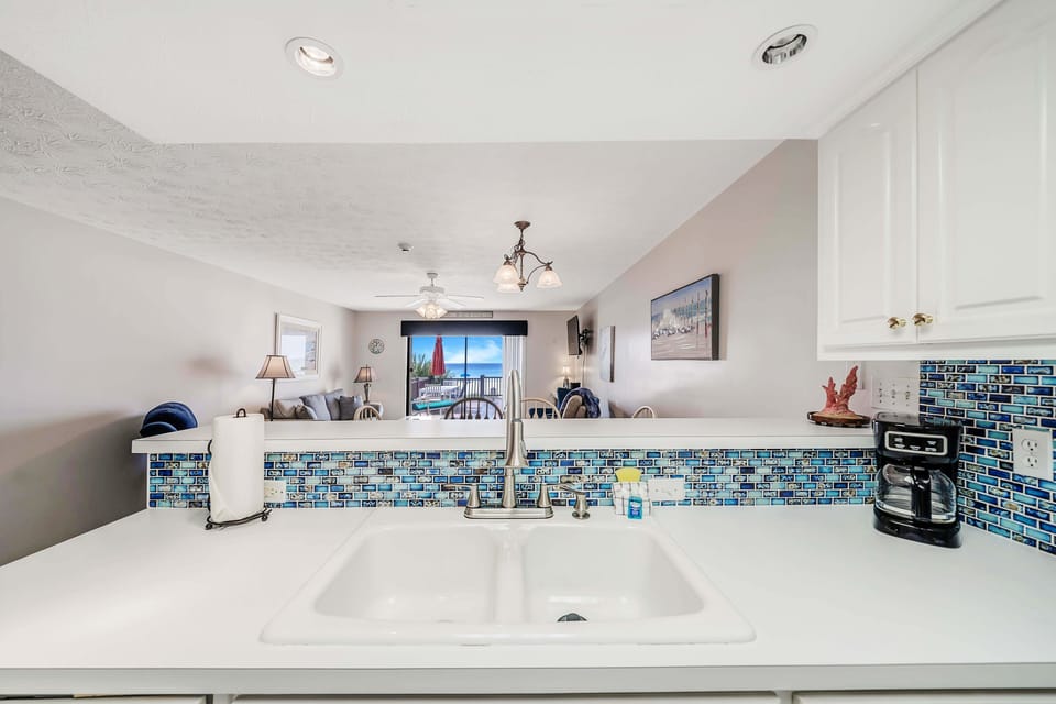 The fully equipped kitchen has everything you need to prepare meals for family & friends.