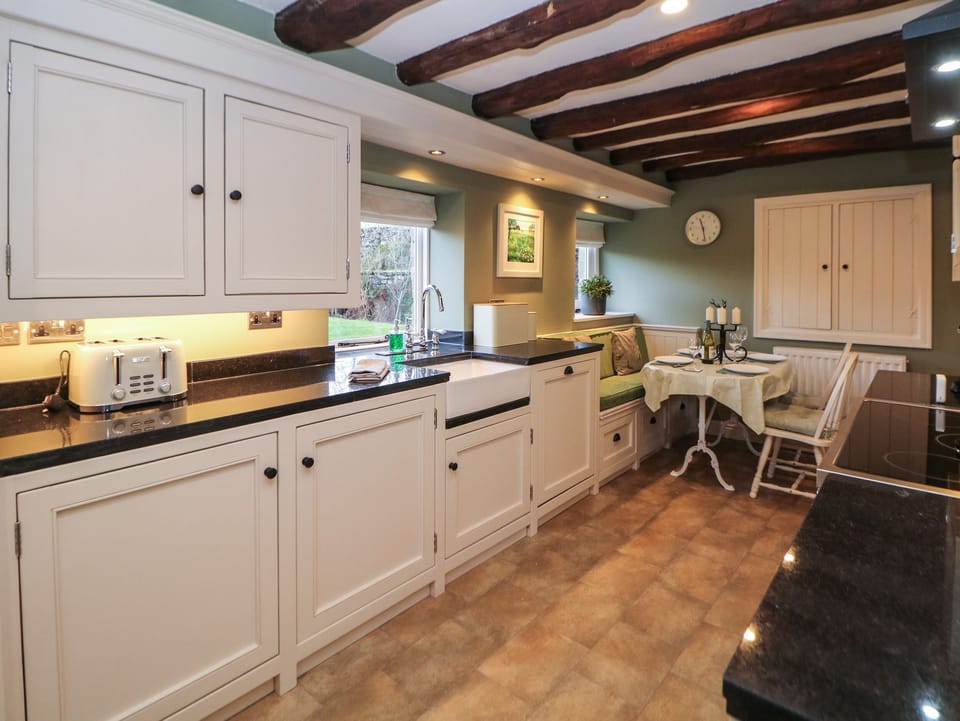Fridge, dishwasher, electric kettle, toaster