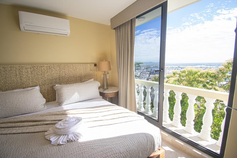Large Patio doors in each bedroom