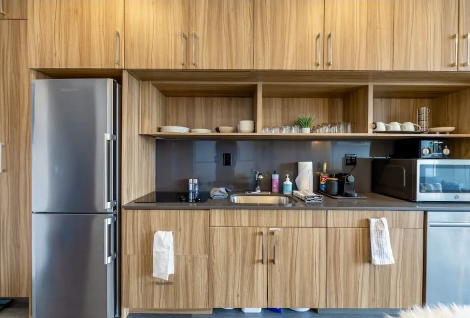 Fully stocked Kitchenette.